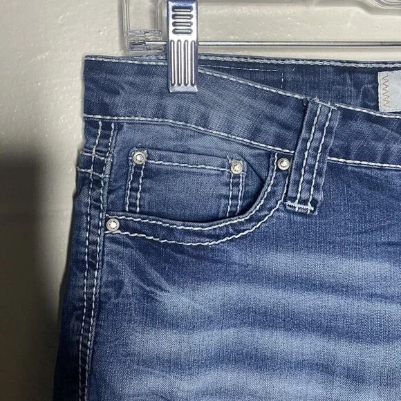 Daytrip Virgo Straight Stretch Jeans Size 28R Women Bling Equestrian Mid Rise - Picture 11 of 15